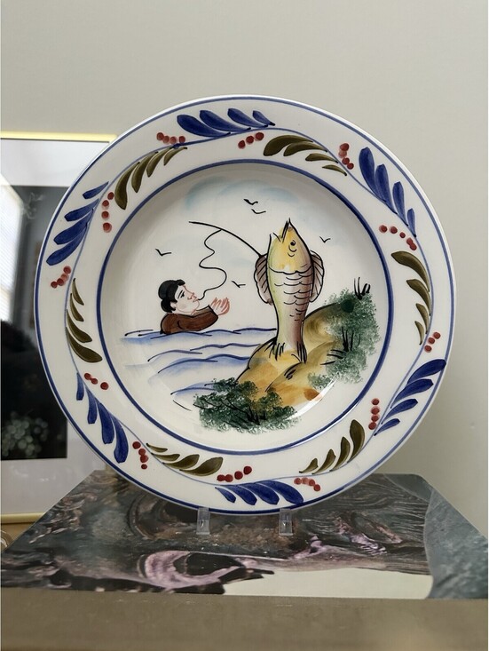 Other - Whimsical Hand-Painted Vietri Upside Down World Decorative Wall Plate
